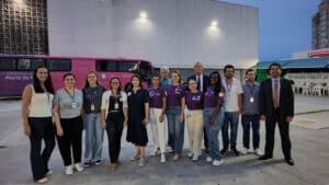 tjes une juizado do torcedor defensoria publica e coordenadoria da mulher em acao de conscientizacao no estadio kleber andrade