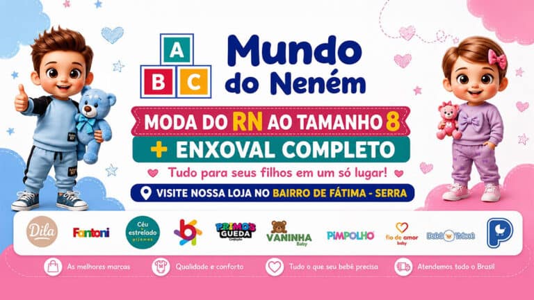 mundo do nenem se destaca na serra com variedade qualidade e atendimento personalizado para bebes e criancas