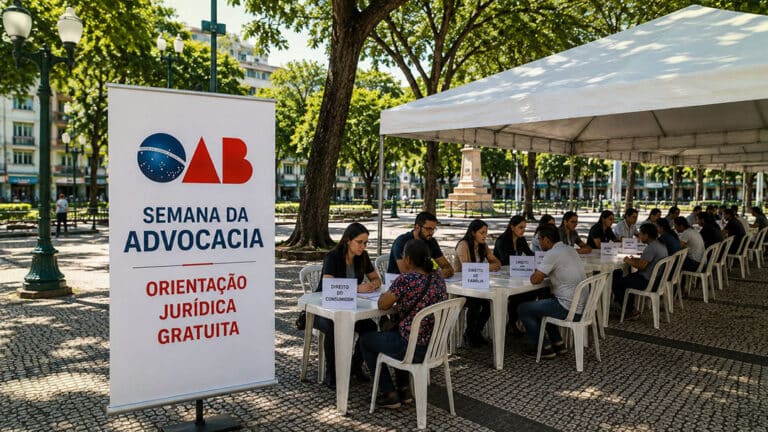 semana da advocacia leva atendimento juridico gratuito a praca getulio vargas